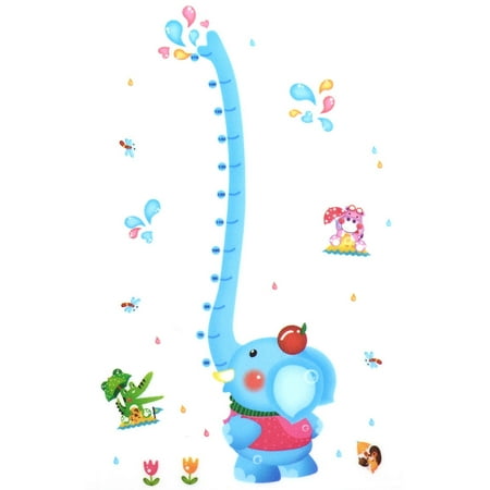 - Animals Growth Height Measure Chart Pattern Wall Sticker DIY Wallpaper 90x60cm