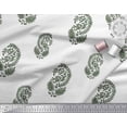 thumbnail image 2 of Soimoi Silk Fabric Leaves Block Print Sewing Fabric Yard 42 Inch Wide, 2 of 3