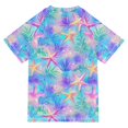 thumbnail image 6 of FORMRS Boys Rash Guard Short Sleeves Swim Shirt Quick Dry UPF 50+ Sun Protection, Sizes 3-12T, Neon Starfish Pattern, 6 of 6