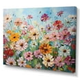 thumbnail image 2 of Designart "Farmhouse'S Zinnia Field Delight I" Zinnias Canvas Wall Art, 2 of 7