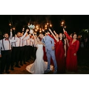 Wedding Sparklers- 100 Sparklers-20 Inch- Length- Gold Wire- Used For Wedding Exits and Send Offs-20 Packs of 5