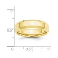 thumbnail image 4 of Auriga 10k Yellow Gold 6mm Beveled Edge Comfort Fit Wedding Band for Women Size- 11.5, 4 of 6