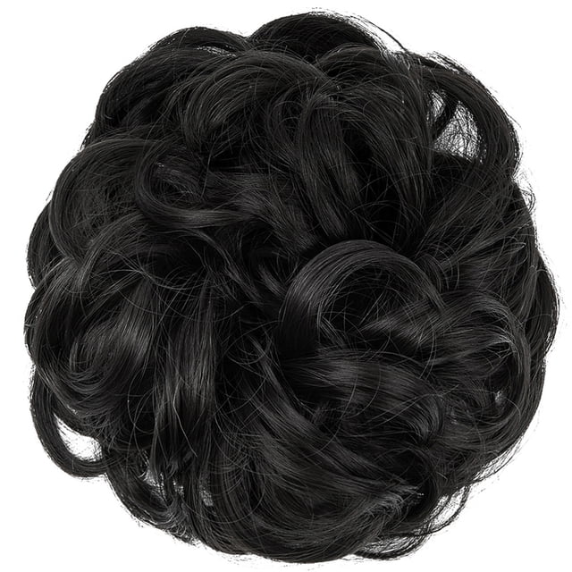 Peluca de seda de alta temperatura, rizador de cabello para mujer, anillo elástico para el cabello, disco de simulación esponjoso desordenado, brote de cabello, bolsa de cabello falso