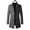 Dark Gray, variant on Men Fall Winter Trench Coat Stand Collar Single-breasted Straight Solid Color Long Sleeve Cardigan Thick Warm Pockets Mid Length Men Jacket