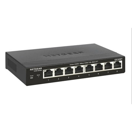 Networks Gigabit Ethernet Single GS308T 8 Ports Yes Ethernet Switch - 8 x Gigabit Ethernet Network - No - Twisted Pair - 4 Layer Supported - Desktop, Wall Mountable, Under Table ()