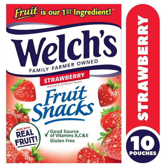 Welch's Strawberry Fruit Snacks 0.8oz Pouches - 10ct Box