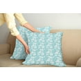 thumbnail image 2 of Ambesonne Flower Throw Pillow Cover 2 Pack, Pastel Style Swirling Roses, 16", Pale Turquoise and White, 2 of 5