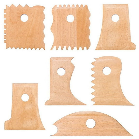 7 Pieces Pottery Tools Foot Shaper Trimming Profile Rib Bundle