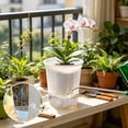 thumbnail image 4 of Maceta Transpirable para Orquídeas con Depósito de Agua – Maceta de Plástico para Plantas Phalaenopsis de Interior, con Ranuras Laterales y Bandeja de Drenaje Incluida., 4 of 6