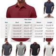 thumbnail image 2 of Mens Textured Jacquard Polo Shirt Super Stretch Short Sleeve Polo Shirts for Men Dark Gray, 2 of 6