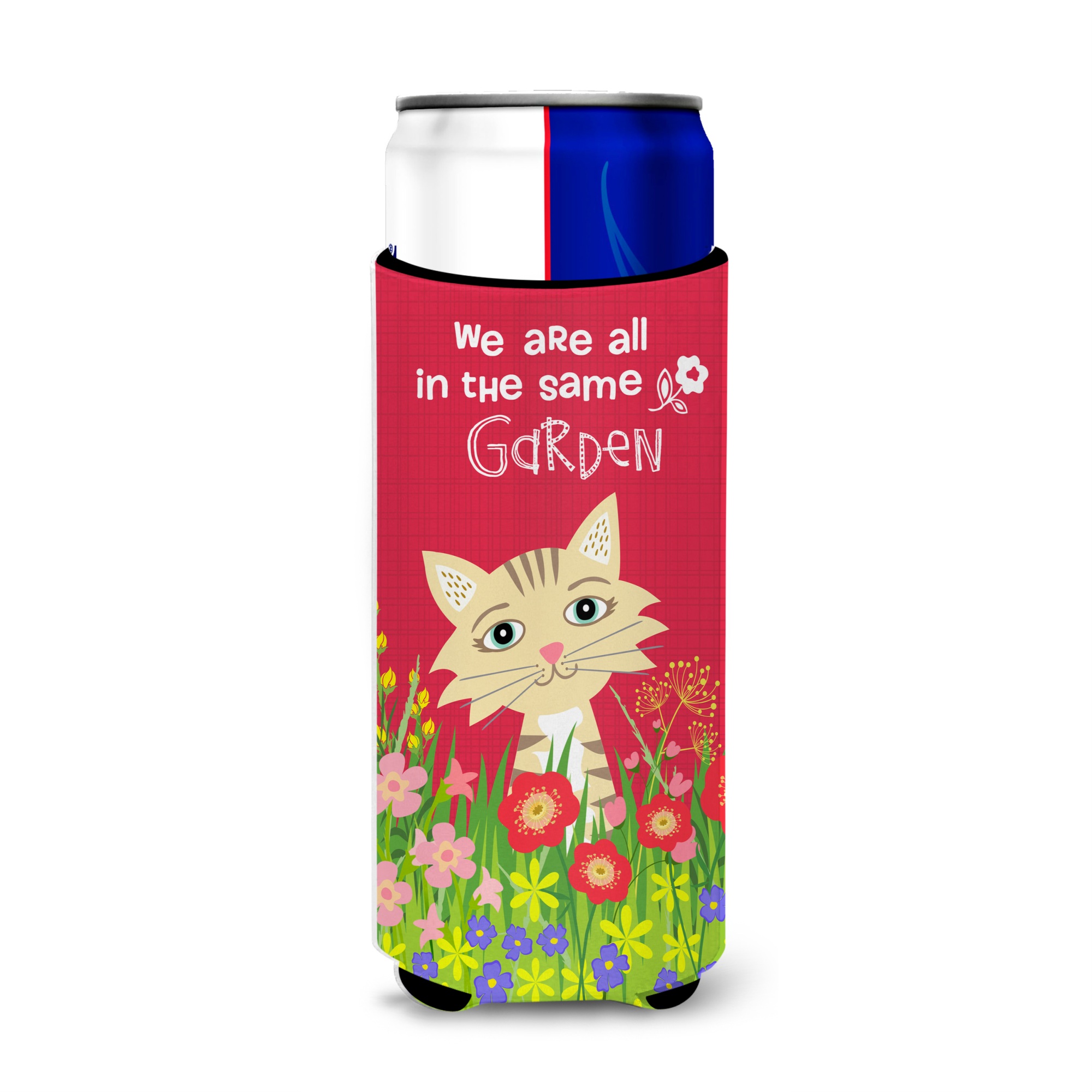 Caroline's Treasures VHA3009MUK Garden Cat Michelob Ultra Koozies For