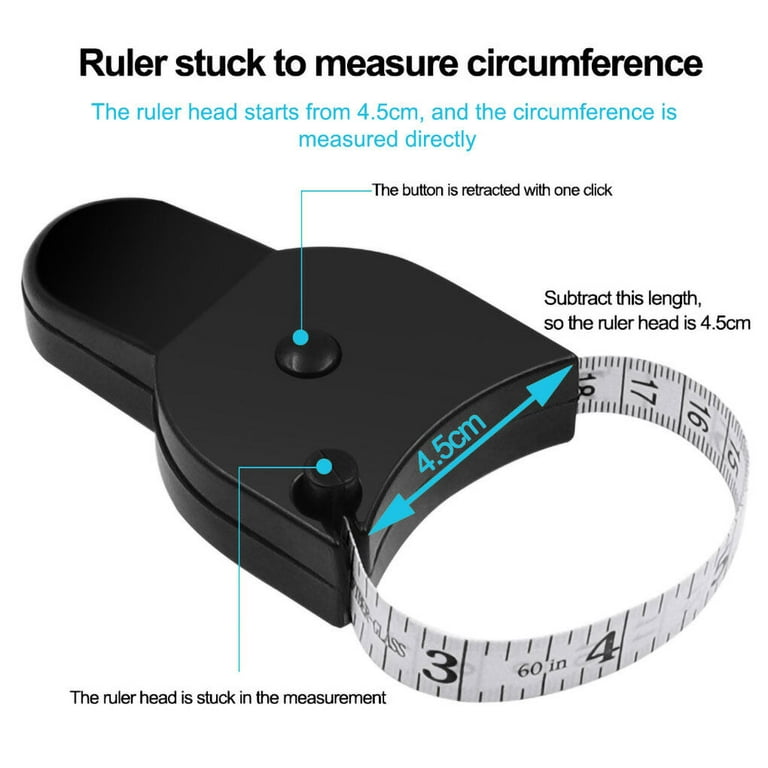 Self-tightening Body Measuring Tape Ruler 150cm/60 Inch Sewing