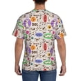 thumbnail image 3 of Bixox Men's Dog Doing Yoga Printed Short Sleeve Skinny Athletic T-Shirt, 3 of 6