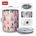 thumbnail image 4 of 12oz Coffee Tumblers Colorful Princess Pattern Stainless Steel Vacuum Insulated Travel Tumbler Coffee Cups Mug with Lid and Straw with Cleaning Brush for Cold & Hot Drinks, 4 of 5