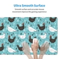 thumbnail image 4 of Naloa Lovely Roosters Gaming Mouse Pad Large Mouse Mat Long Extended Desk Pad Non-Slip Rubber Mice Pads Stitched Edges Thin Pad (16x29.5 Inch), 4 of 8