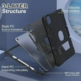 thumbnail image 6 of SOATUTO Case for iPad Air 13 Inch M3 M2 (2025/2024) Release, [Built-in Pencil Holder] Heavy Duty Shockproof Rugged High Impact Protective Case (Black/Black), 6 of 7