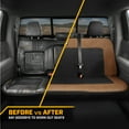 thumbnail image 5 of Cat Flexfit Rear Bench Seat Cover for Car Truck SUV, Durable Canvas Mesh Design, 60/40 Split Bench Auto Protector, Beige & Black, 5 of 9