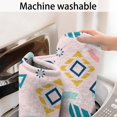 thumbnail image 3 of 20x32 Inch Ultra Soft Faux Bath Mat Non Slip Absorbent Microfiber Bathroom Rug, Colorful Bricks, Patterns, 3 of 3
