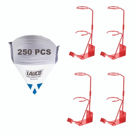 Omni Tool Gravity Spray Gun Holder Stand with Strainer Holder (4 Pack 250 Strainers)