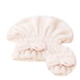 thumbnail image 4 of Toalla de microfibra para secar el cabello, envoltura para la cabeza con gorro de ducha con nudo de lazo, turbante para el cabello, envoltura para el cabello, gorro de baño Advancent HA1838-03, 4 of 5