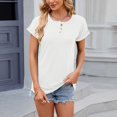 thumbnail image 2 of Women Blouses Fit Short Loose Fitted Shirt Teen Blouses Tops Dressy Crop Short Sleeve Tops for Women Christmas Shirt Dressy Long Sleeve Teen Girl Long Rayon Shirts for Tunic Shirts White 2XL, 2 of 7