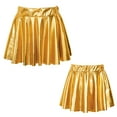 thumbnail image 4 of inhzoy Kid Girls Elastic High Waist Shiny Bronzing Ruffle Irregular Latin Dance Skirt, 4 of 4