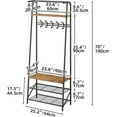 thumbnail image 3 of COZONY Banc d'Entrée avec Rangement, Cadre en Métal Aspect Bois, 3 of 7