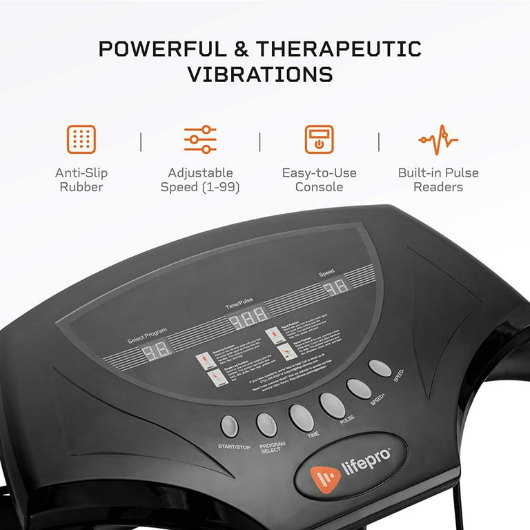 Lifepro Rhythm Vibrating Exercise Fitness Platform Machine Full Body Workout with Resistance Bands Black Walmart