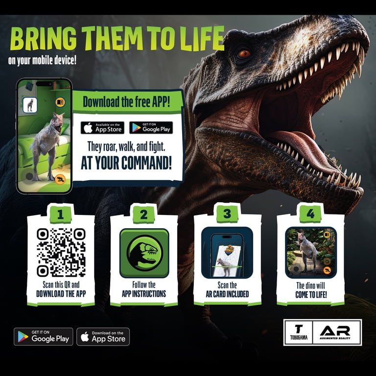 Dino Explorers: AR Dinosaur XL & Brick Combo - Tyrannosaurus-Rex
