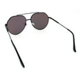thumbnail image 7 of Iconic Tear Drop Oversize Metal Rim Racer Sunglasses Black - Blue Mirror, 7 of 7