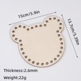 thumbnail image 2 of Leodye Base de Sac Ronde en Bois Ajourée - Planche d'Aide au Tricotage DIY, 2 of 3