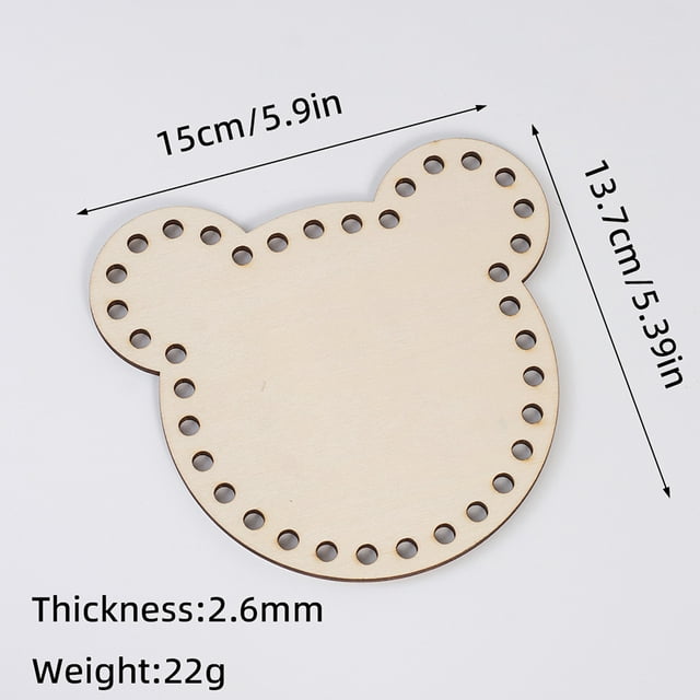 Chmadoxn Décoration Maison, Décoration de Chambre, Décoration Murale Base de Sac Ronde en Bois Ajourée DIY Knitting Aid Planches Rondes Ajourées Knitting Aid