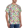 thumbnail image 2 of Bixox Men's Vector Mexican Otomi Style Bright Printed Short Sleeve Skinny Athletic T-Shirt, 2 of 6
