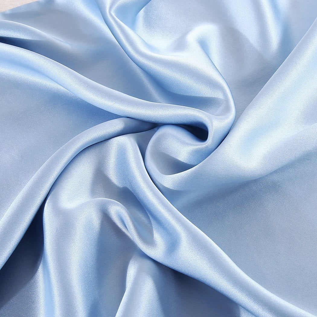 Gilbin Satin Pillowcase for Hair and Skin Silk Pillowcases Set of 4 - with Envelope Closure - with Hidden Zipper - King Satin Pillowcase (Blue)