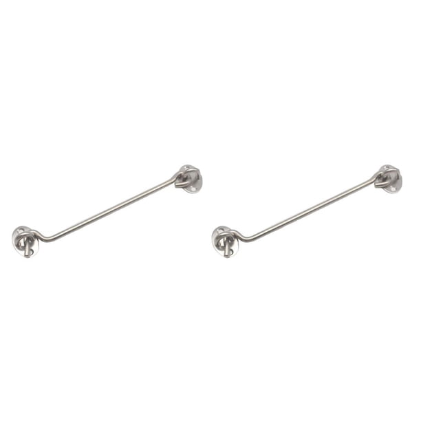 Scienceny Cerradura de gancho y ojo de acero inoxidable de alta resistencia, cerradura de puerta de barra gruesa para cognición sensorial de granero, Gancho de 8 pulgadas (0092) 2piezas Scienceny CBP352848
