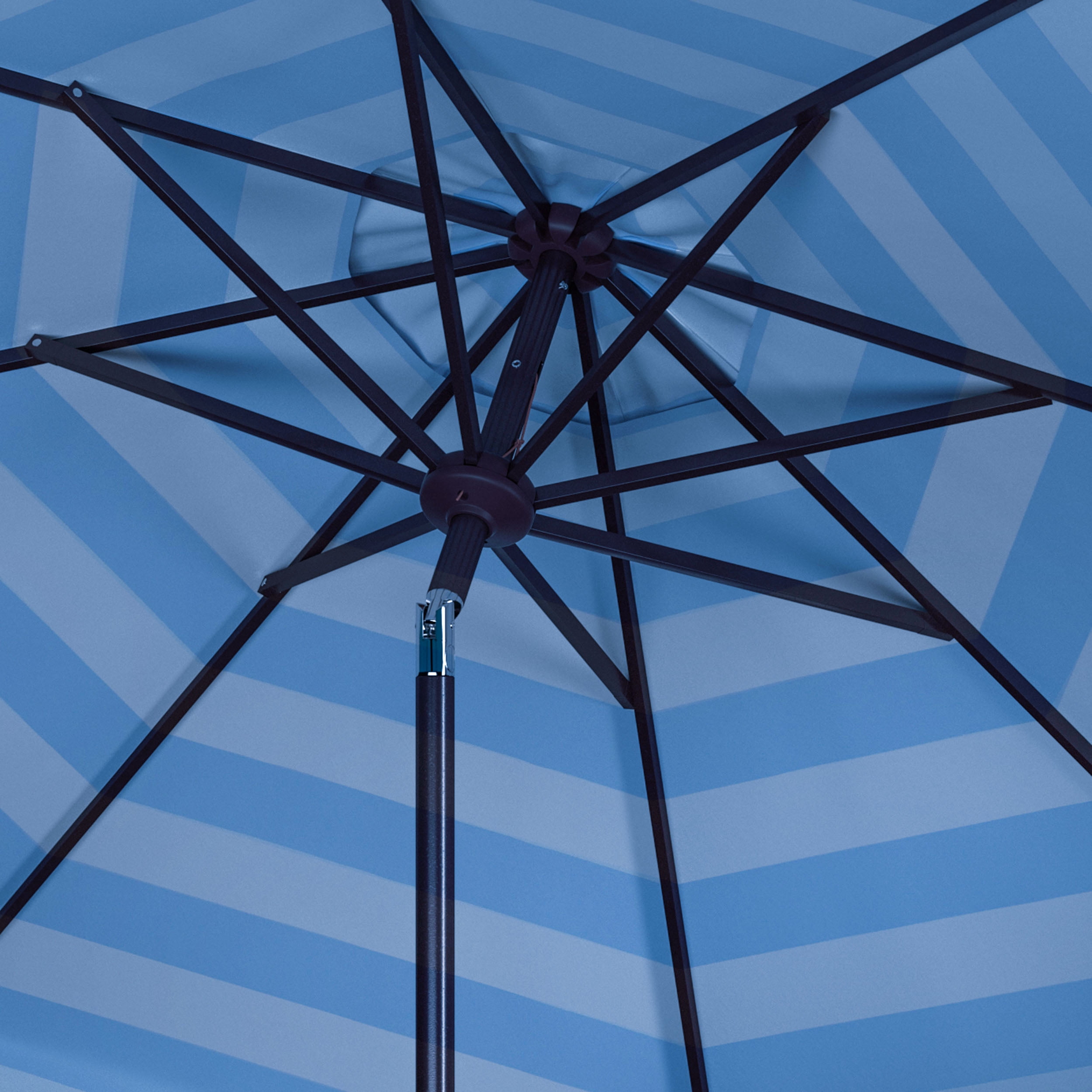 Safavieh Maui 98.82' Baby Blue/White Striped Octagon Tilting