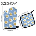 thumbnail image 2 of Yayeee Oven Mitts and Pot Holder Set of 4 Heat Resistant Kitchen Gloves Baking Hot Pad, Playful Fried Eggs, 2 of 5