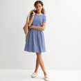 thumbnail image 4 of Women's Draper James Short Sleeve Knit Dress Color: Navy Size: MEDIUM, 4 of 4