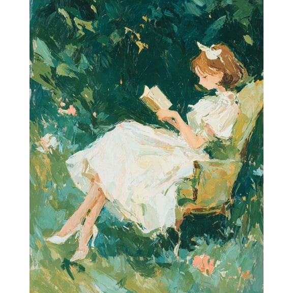 Paint by Numbers for Adults Kids Beginner Reading in the Shade DIY Acrylic Painting by Numbers Kits with Brushes Acrylic Pigment Home Decoration Gifts 16 x 20 inch