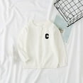 thumbnail image 2 of SGMVNU Sweaters for Boys Girls - Long Sleeve Button Knit Cardigan, Crew Neck Sweater for Baby Kids Girls, Baby Girl Clothes(Size 12-18 Months,White), 2 of 3