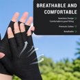 thumbnail image 3 of HXRH 12 Pairs Moisturizing Gloves Cotton Fingerless Half Finger Touchscreen Lotion Overnight Dry Hands for Dry Hands Care Women and Men(Black), 3 of 5