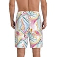 thumbnail image 3 of Kdxio Abstract Marble Texture Print Mens Sleep Shorts Bottoms Soft Comfy Pajama Wear Pants with Drawstring Pockets, 3 of 7