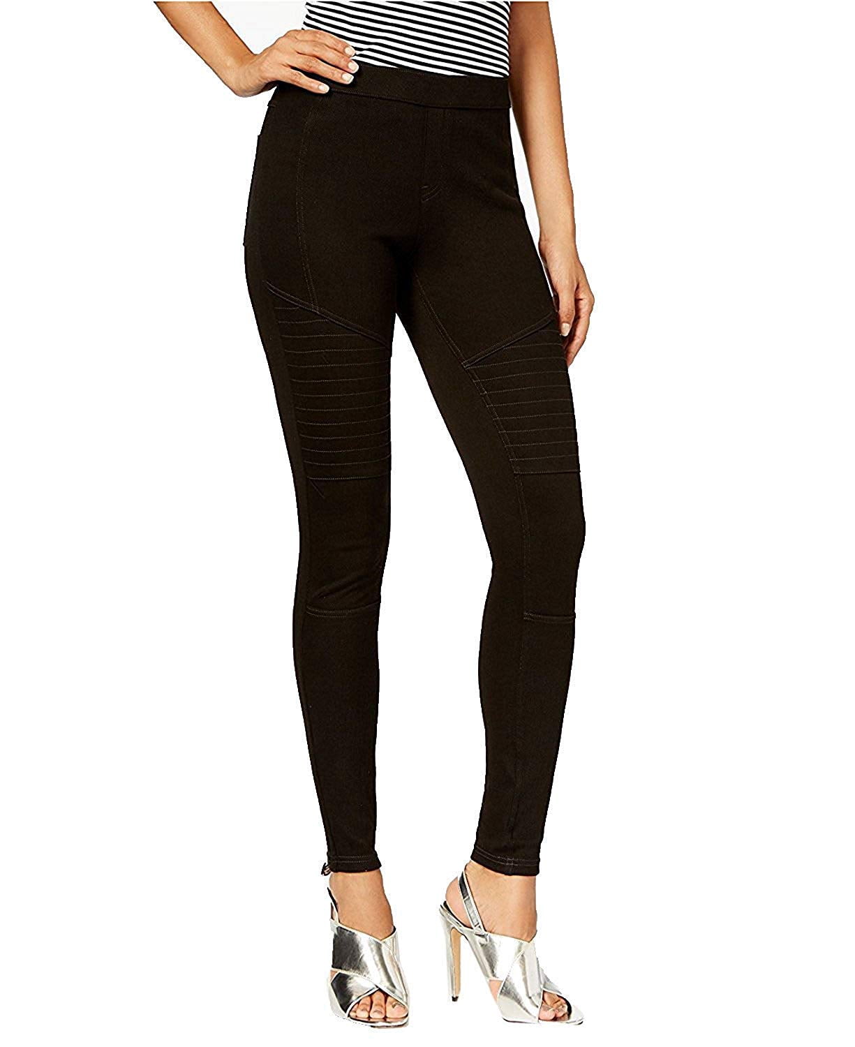 Hue Women's Denim Moto Leggings (Black 