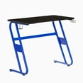thumbnail image 2 of Emma + Oliver Blue Gaming Ergonomic Desk with Cup Holder and Headphone Hook, 2 of 12