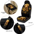 thumbnail image 6 of Xoenoiee Highland Cattle Sunflower Print PU Leather Car Seat Covers Full Set with Seat Belt Cover Pad and Car Armrest Cover Pad, 5 Pieces Automotive Front Seat Seat Cover for Cars Trucks SUV, 6 of 7