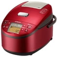 thumbnail image 1 of Hitachi Rice Cooker 5.5 Go Pressure & Steam IH Plump Gozen Body Made in Japan Black Thick Iron Pot Steam Cut RZ-AX10M R Metallic Red, 1 of 5