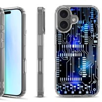 For iPhone 17 Shockproof Protective Phone Case, by OneToughShield - Cosmos Circuit
