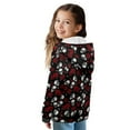 thumbnail image 5 of Xoenoiee Skull Rose Heart Print Hoodies for Teen Girls Boys Halloween Zip Up Hooded Sweatshirt with Pocket Youth Kids Casual Trendy Hoodies Fall Spring Tops Sports Shirt, 6-7 Years, 5 of 7
