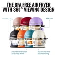 thumbnail image 4 of Freidora de aire no tóxica - AirFryer de vidrio de 5 cuartos con visibilidad de 360, autolimpieza, freidora de aire Vortex de 400 F para una cocción uniforme, sin BPA, sin teflón, funciones 6 en 1, as, 4 of 5