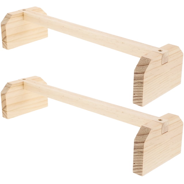 MasteelfCA 2pcs Parrot Stand Chicken Standing Rack Wood Bird Cage Accessories Pet Plaything